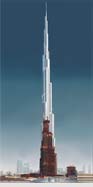 Небоскреб «Бурж  Дубай» высотой  818 метров,  который строят  в Арабских  Эмиратах,  уже включен  в список семи  чудес  современной  архитектуры